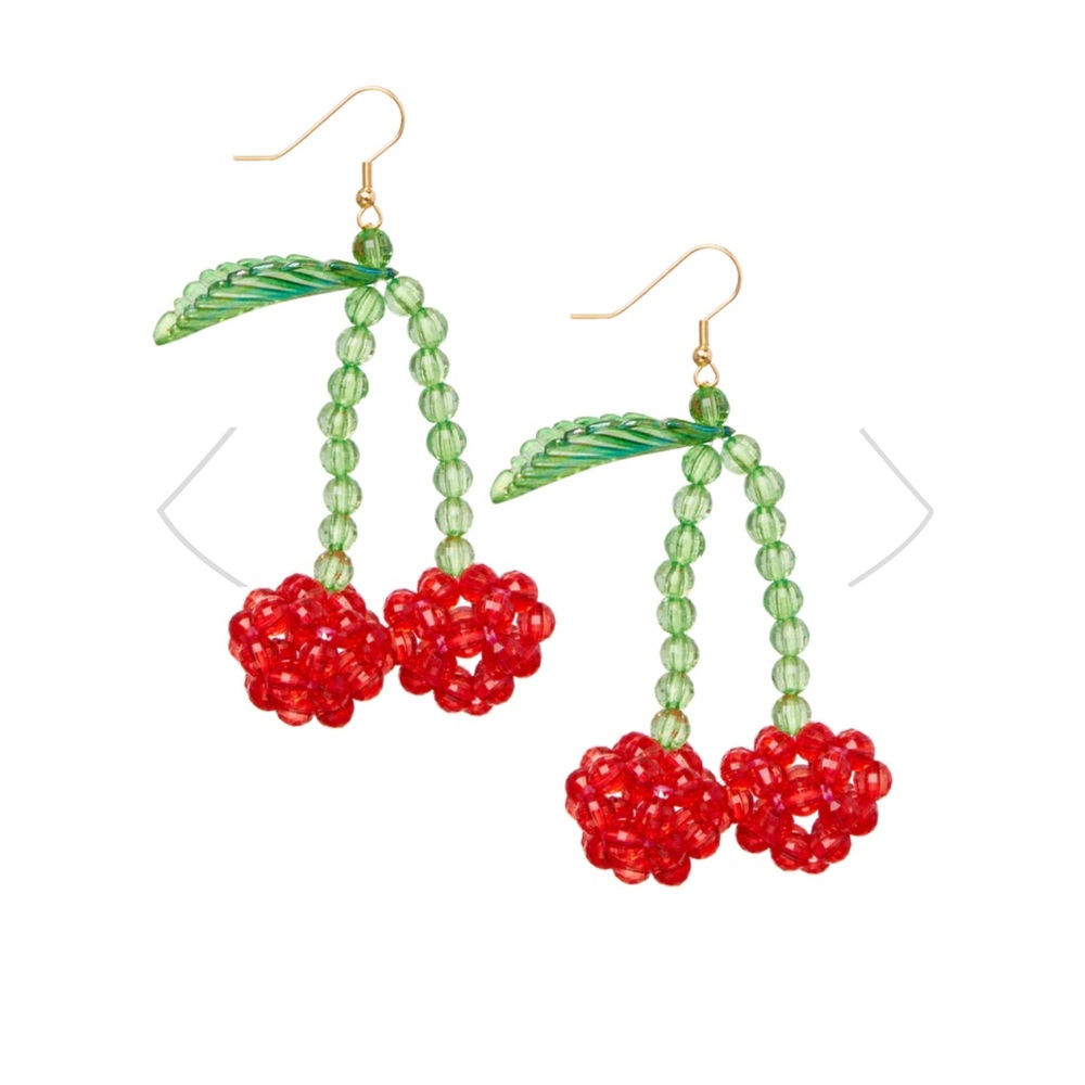 Susan Alexandra beaded cherry earrings